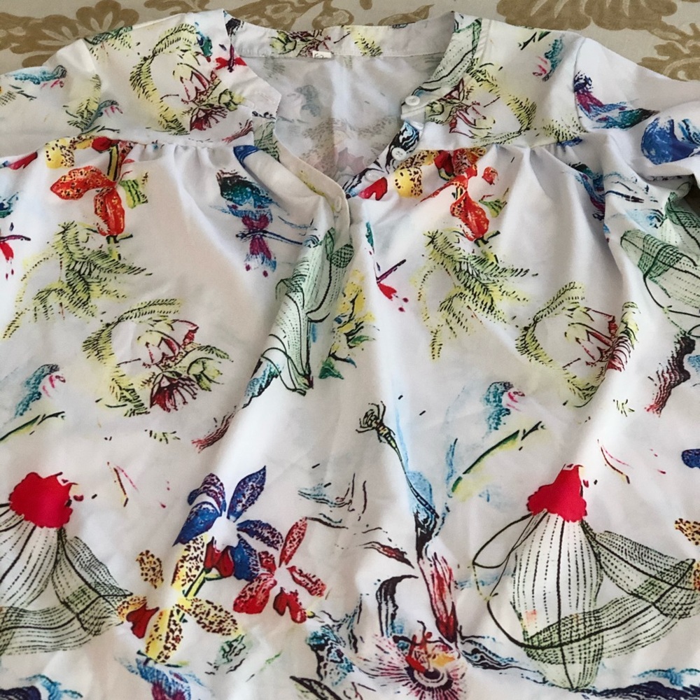 3/4 Sleeve Spring Blouse - Picture 6 of 7